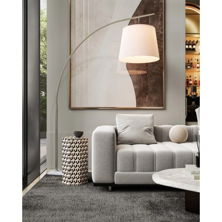 Cloister Large Nickel Floor Lamp by Currey & Co